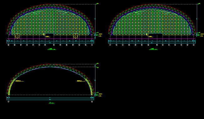 德阳跨度110米，拱高35_7米煤棚网架