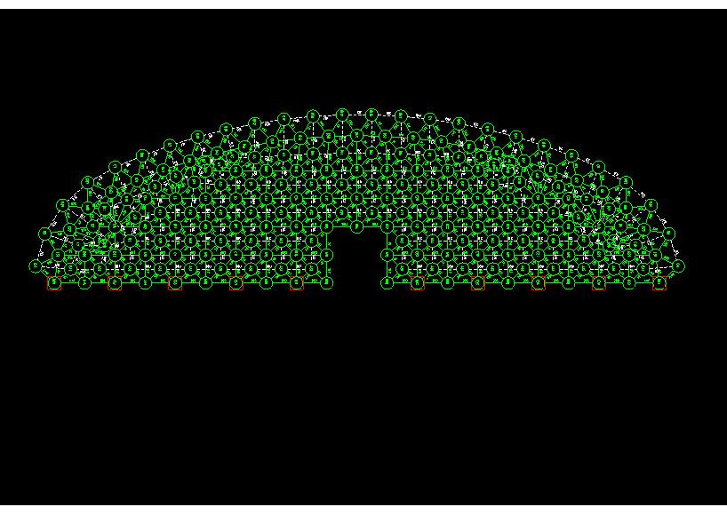 德阳锡林浩特91跨，1000米长干煤棚网架设计